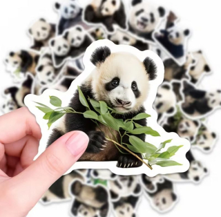 Set 50 samolepek panda (8)