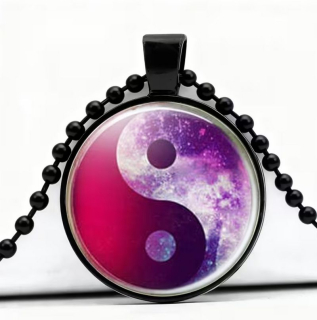 Řetízek Yin yang (27) - černá