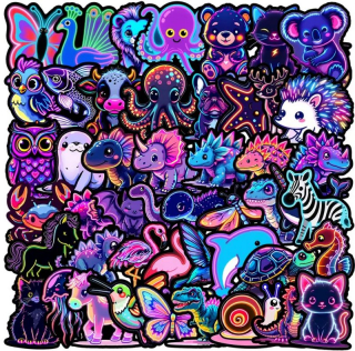 Set 50 samolepek zvířátka (10)