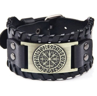 Náramek viking - kompas - vegvisir (16) br
