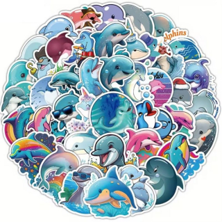 Set 53 samolepek delfín