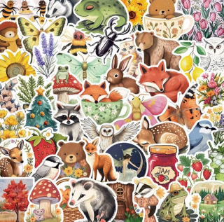 Set 50 samolepek zvířátka (11)