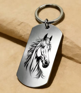Klíčenka kůň (ocelová) 9