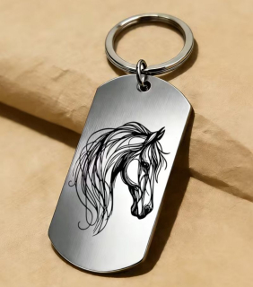 Klíčenka kůň (ocelová) 10