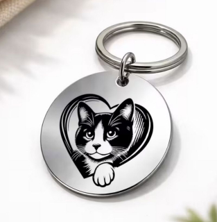 Klíčenka kočka (ocelová) 28