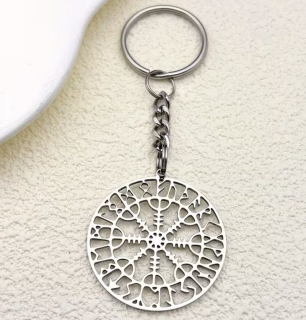 Klíčenka kompas - vegvisir - ocel (14)
