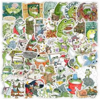 Set 50 samolepek žába (6)