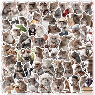 Set 55 samolepek myš