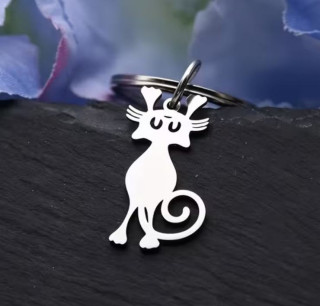 Klíčenka kočka (ocelová) 34