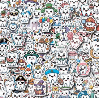 Set 100 samolepek zub (2)