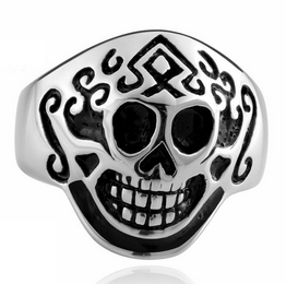 Prstýnek lebka (ocel) 2