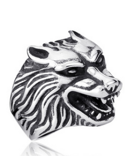 Prstýnek vlk (ocel)