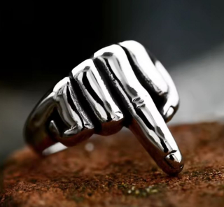 Prstýnek Fuck you (ocel)