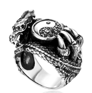 Prstýnek Yin yang (ocel)