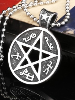 Řetízek Supernatural (Lovci duchů) - pentagram (ocel) 1