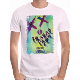 Pánské tričko Suicide Squad (Sebevražedný oddíl) - bílá