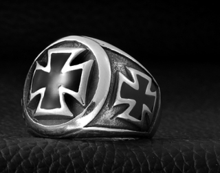 Prstýnek kříž (ocel) 6