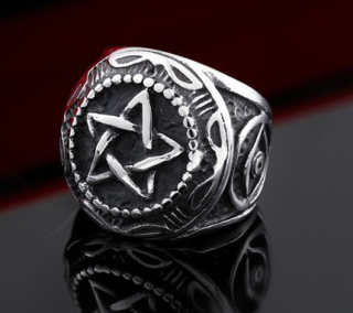 Prstýnek Supernatural - pentagram (ocel) - 4